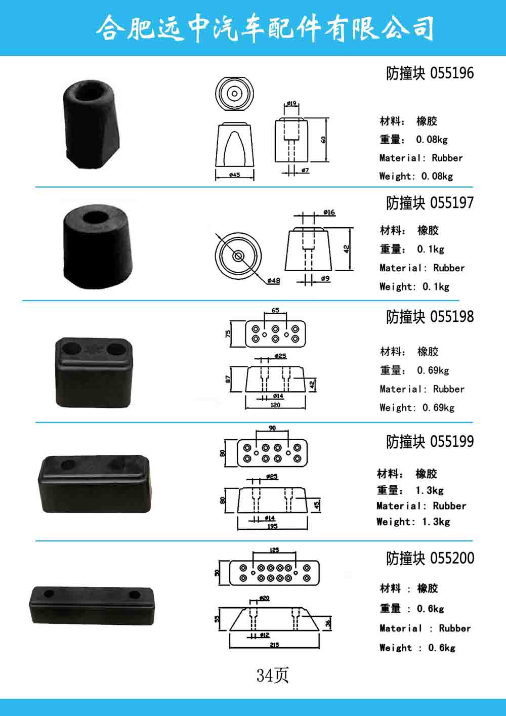 橡膠防撞塊，汽車減震塊，廂式貨車緩沖塊，車門防撞條