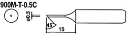 HAKKO白光烙鐵頭900M-T-0.5C烙鐵咀