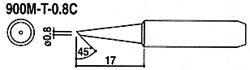 HAKKO白光烙鐵頭900M-T-0.8C烙鐵咀