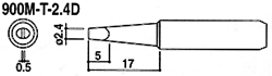 HAKKO白光烙鐵頭900M-T-2.4D烙鐵咀