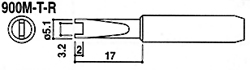 HAKKO白光烙鐵頭900M-T-R烙鐵咀