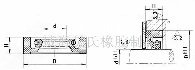 大尺寸j型夾布油封