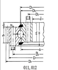 011.30.500外齒式單排四點(diǎn)接觸球式回轉(zhuǎn)支承