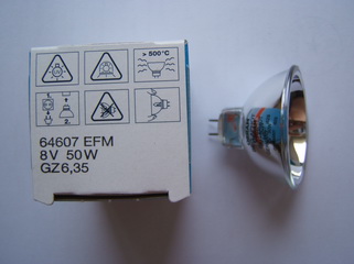 OSRAM 8V50W 64607 生化儀、顯微鏡專用冷光源燈泡