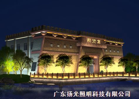 古建筑夜景照明|三國赤壁古戰(zhàn)場古建筑燈光工程