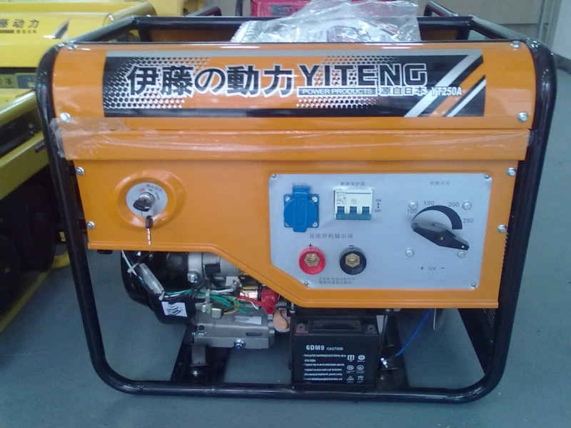 電啟動(dòng)電焊機(jī) 電焊一體機(jī) 250A汽油電焊兩用機(jī)