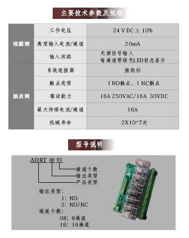 端子繼電器