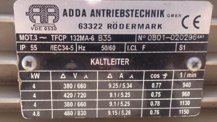 ​ADDA Type TFCPE 112 L-4 電機(jī)