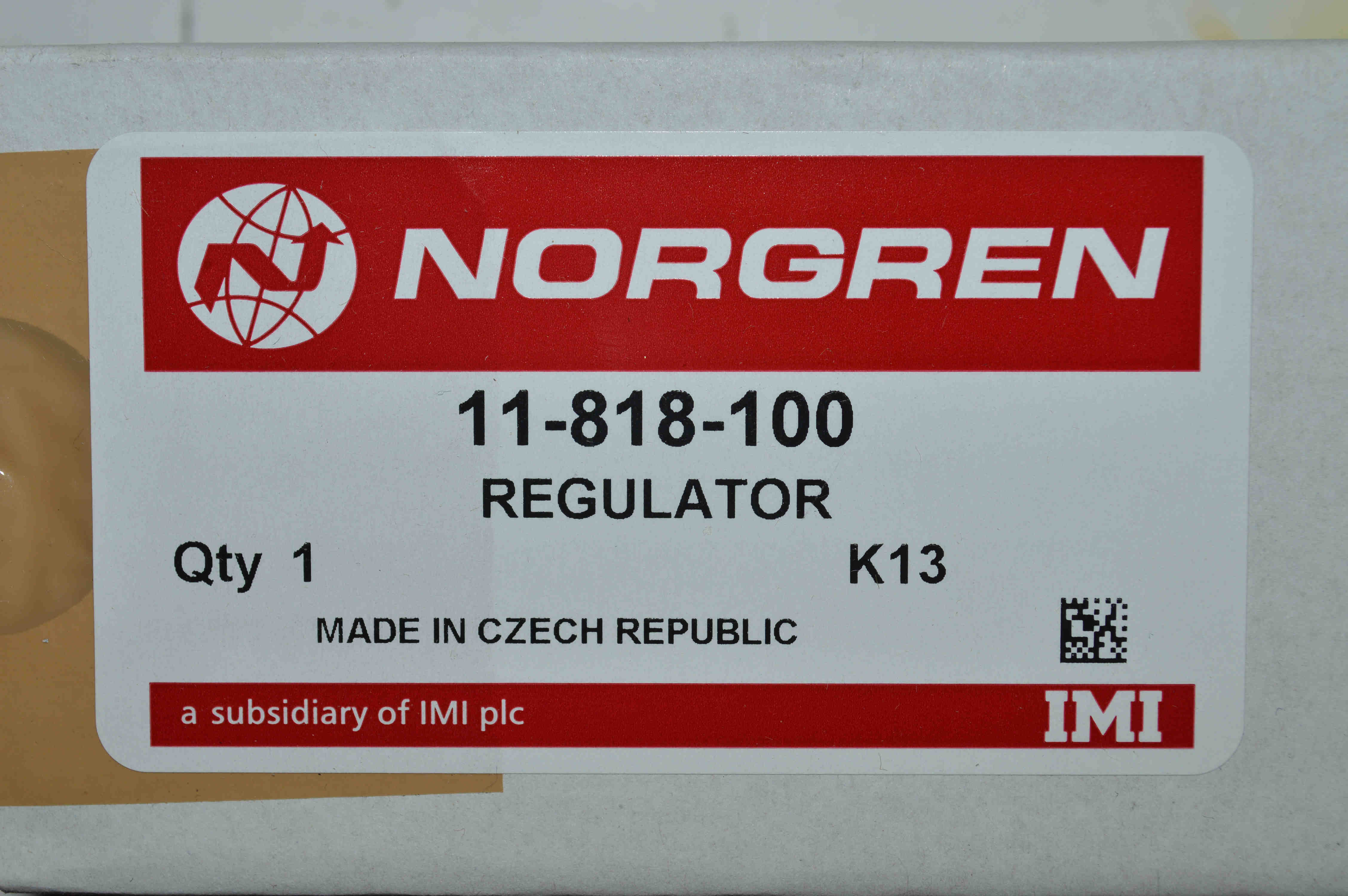 英國NORGREN諾冠精密調(diào)壓閥 11-818-100道墨總部