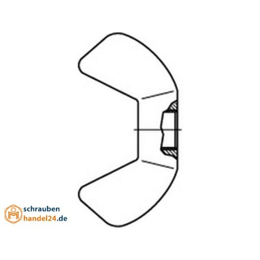 Schraubenhandel24 ART 88951蝶型螺母