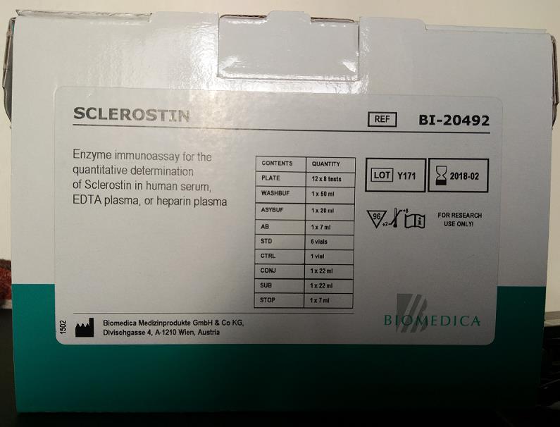 BIOMEDICA硬骨素試劑盒說明書_原裝硬骨素試劑盒的中文名稱_硬骨素試劑盒與骨關(guān)節(jié)炎