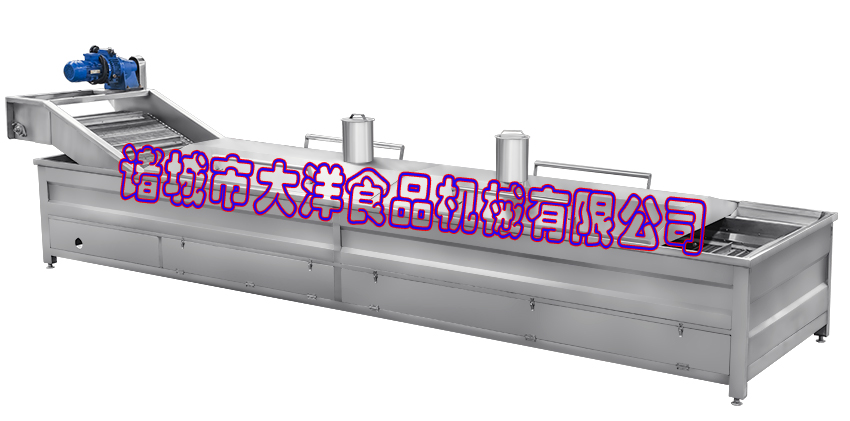 全自動(dòng)青菜殺青機(jī)械，連續(xù)式漂燙流水線