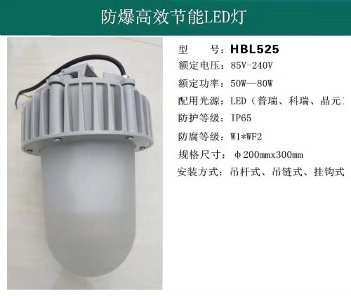 長禾HBL525防爆防眩通道燈厚殼三防工廠工礦燈場館天棚頂燈50W