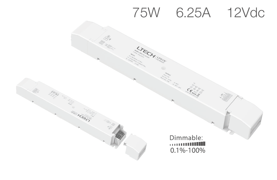 LED 恒壓智能調(diào)光驅(qū)動(dòng)電源 DALI-75-12-V1P1 單色