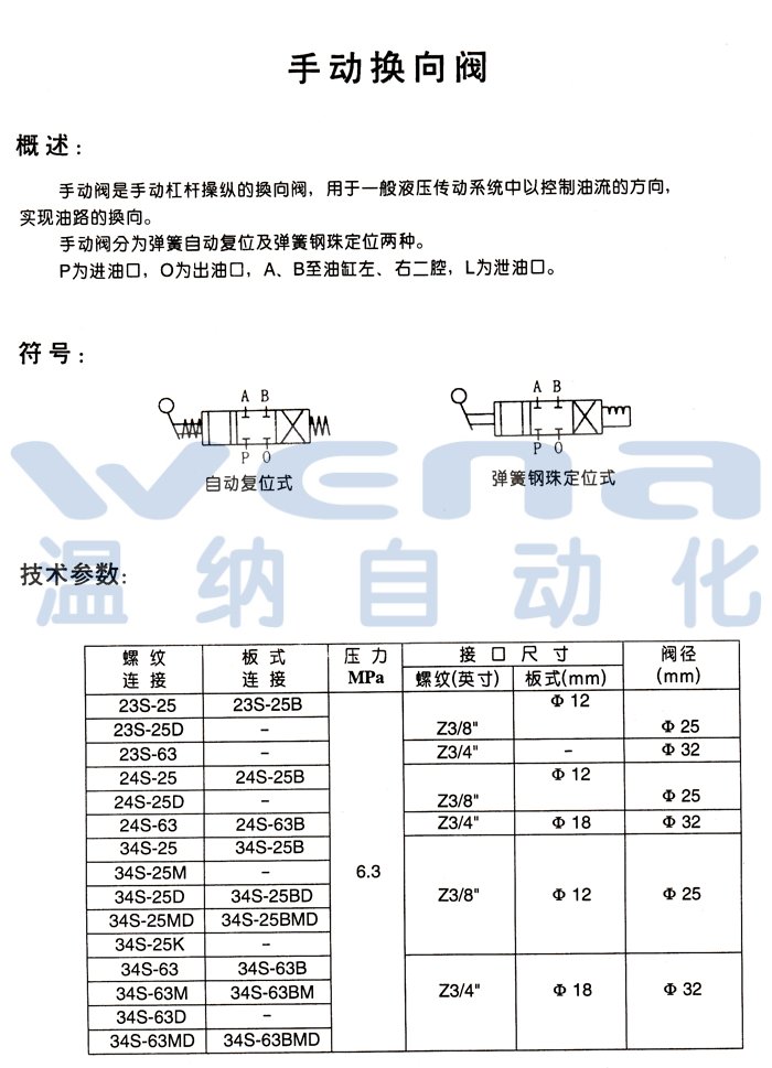 34S-25,手動換向閥生產(chǎn)廠家