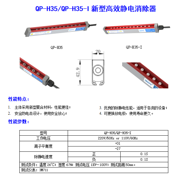 供應(yīng)鋰電隔膜分條機(jī)除靜電離子棒QP-H35