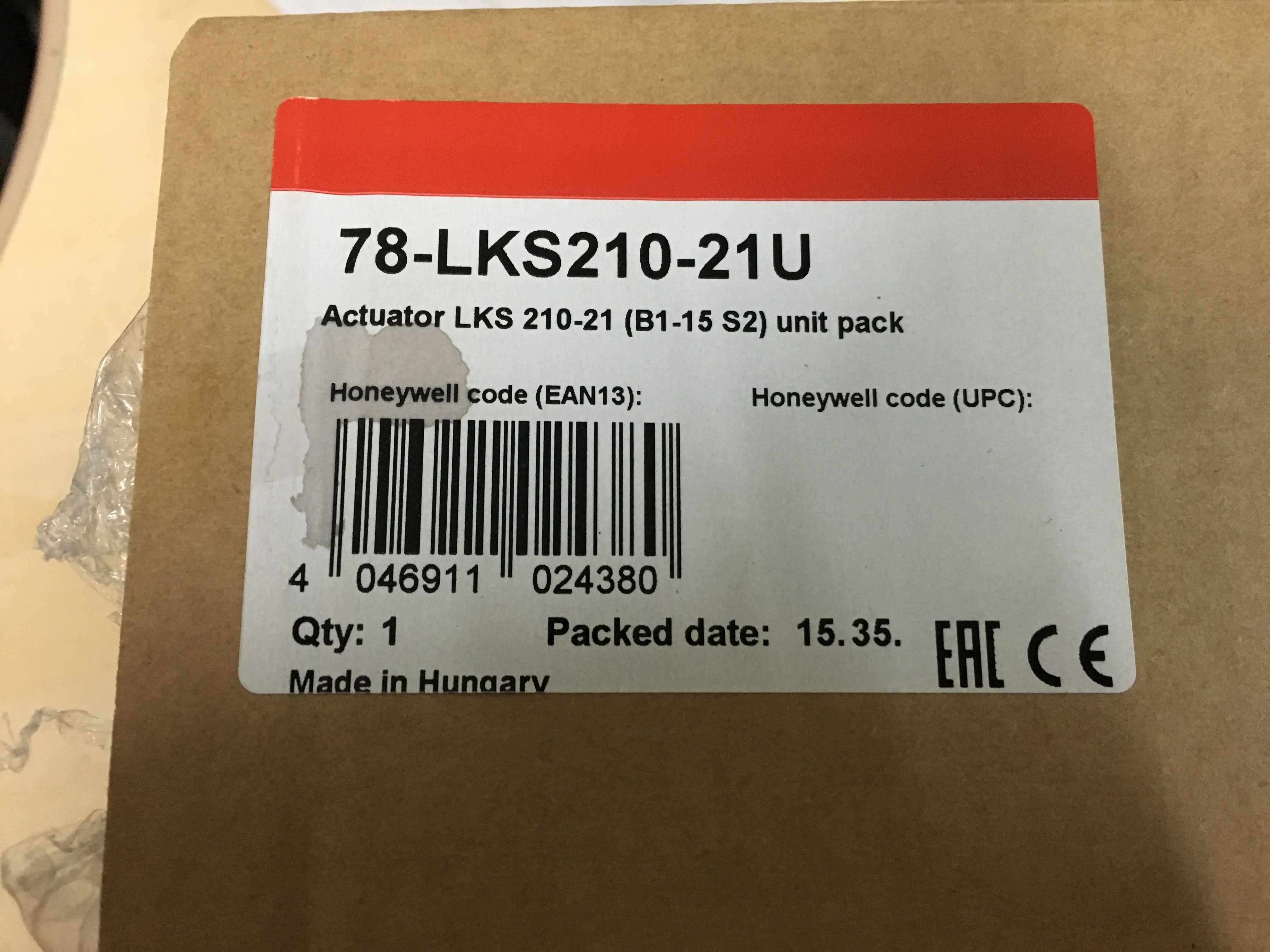 HONEYWELLLT(zh)LKS210-10       LK210-21