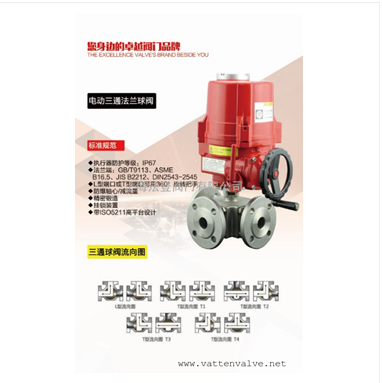 中德合資不銹鋼電動三通球閥、進口電動三通球閥Q945F-16P