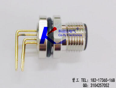 M12彎90度插座，A型B鍵位D型防水M12工業(yè)交換機(jī)連接器