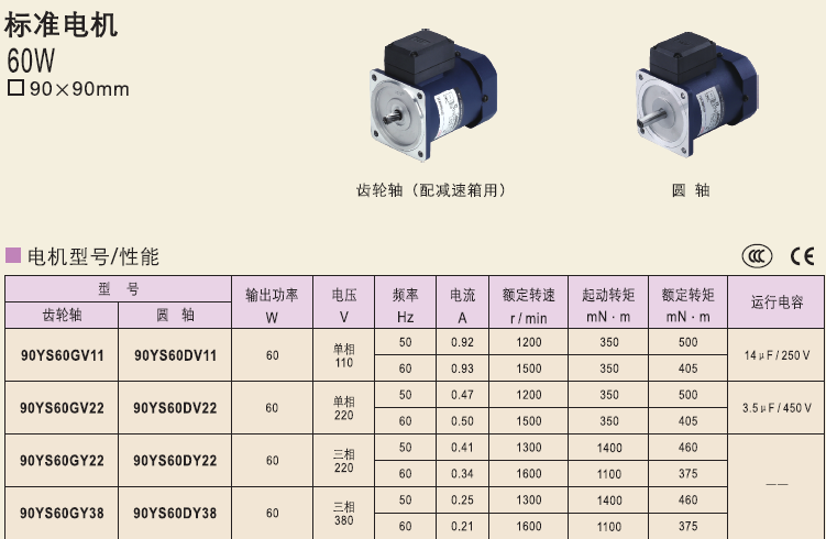 90YS60GV11   90YS60GV22  90YS60DV11精研電機(jī)