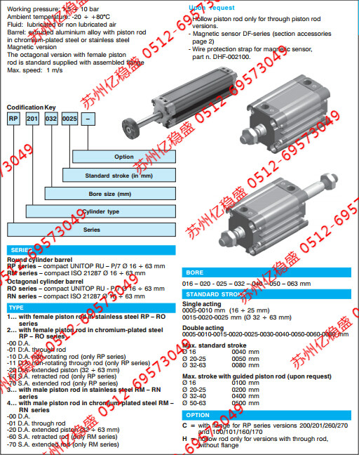 M3600100300M意大利UNIVER氣缸***