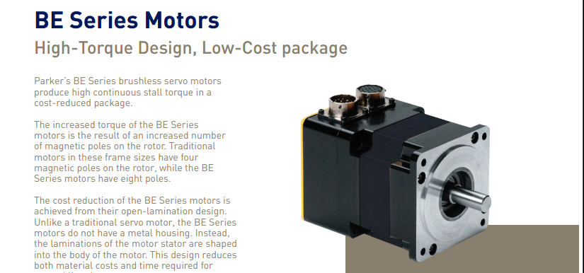 美國派克無刷電機/PARKER無刷伺服電機型號齊全