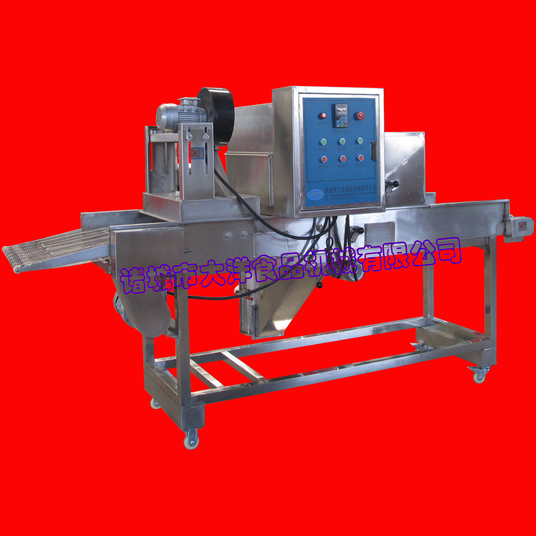 新式鳳尾蝦裹面包糠設(shè)備，大洋牌暢銷型雞柳條掛糠機(jī)