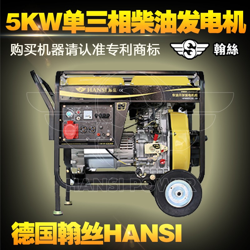 朔州便攜式柴油發(fā)電機HS6800CE