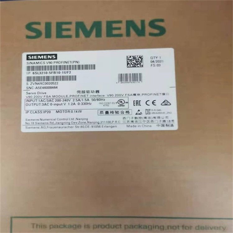 6SL3210-5FB11-5UA0 SINAMICS V90 輸入電壓 西門(mén)子模塊代理商