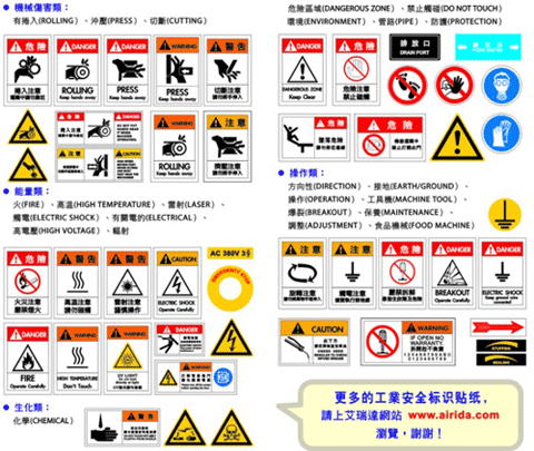 機(jī)械貼紙機(jī)械標(biāo)貼安全貼紙安全標(biāo)識