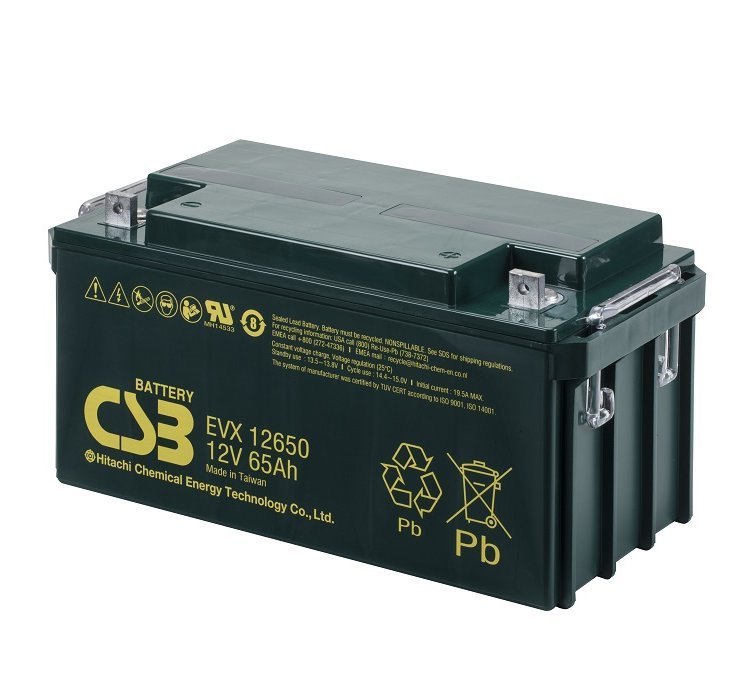 CSB蓄電池EVX12650船舶蓄電瓶12V65AH希世比深循環(huán)系列