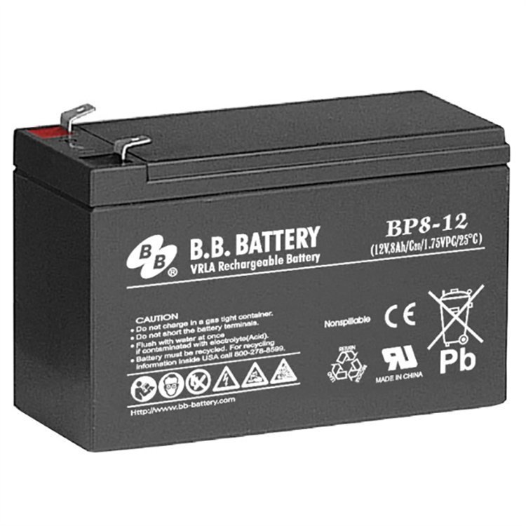 BB蓄電池BP8-12美美電池12V8AH消防門禁應(yīng)急燈電源配套