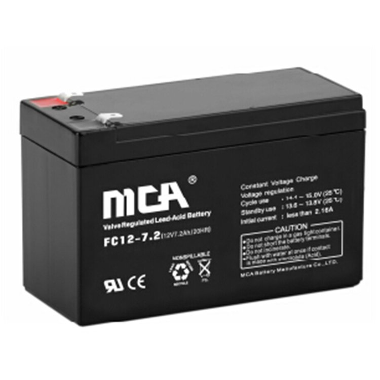 MCA蓄電池FC12-7.2 12V7.2AH/20HR 直流屏UPS應(yīng)急 EPS電源電池