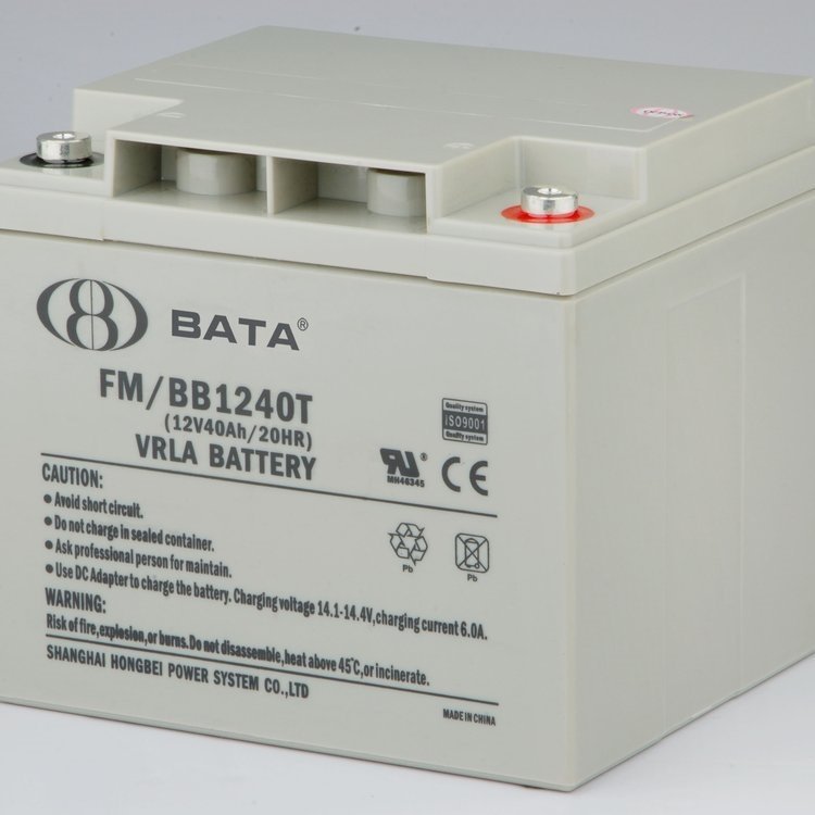 太陽(yáng)能電瓶BATA鴻貝蓄電池FM/BB1240T 12V40AH直流屏UPS專(zhuān)用電池