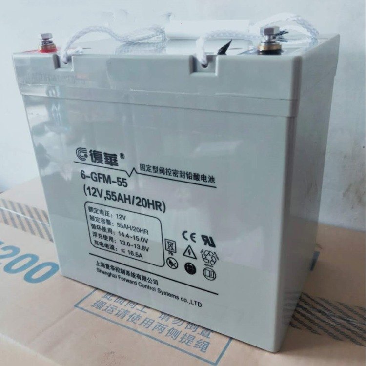 復(fù)華蓄電池MF12-55 12V55AH免維護(hù)鉛酸蓄電瓶 直流屏UPS電源電池