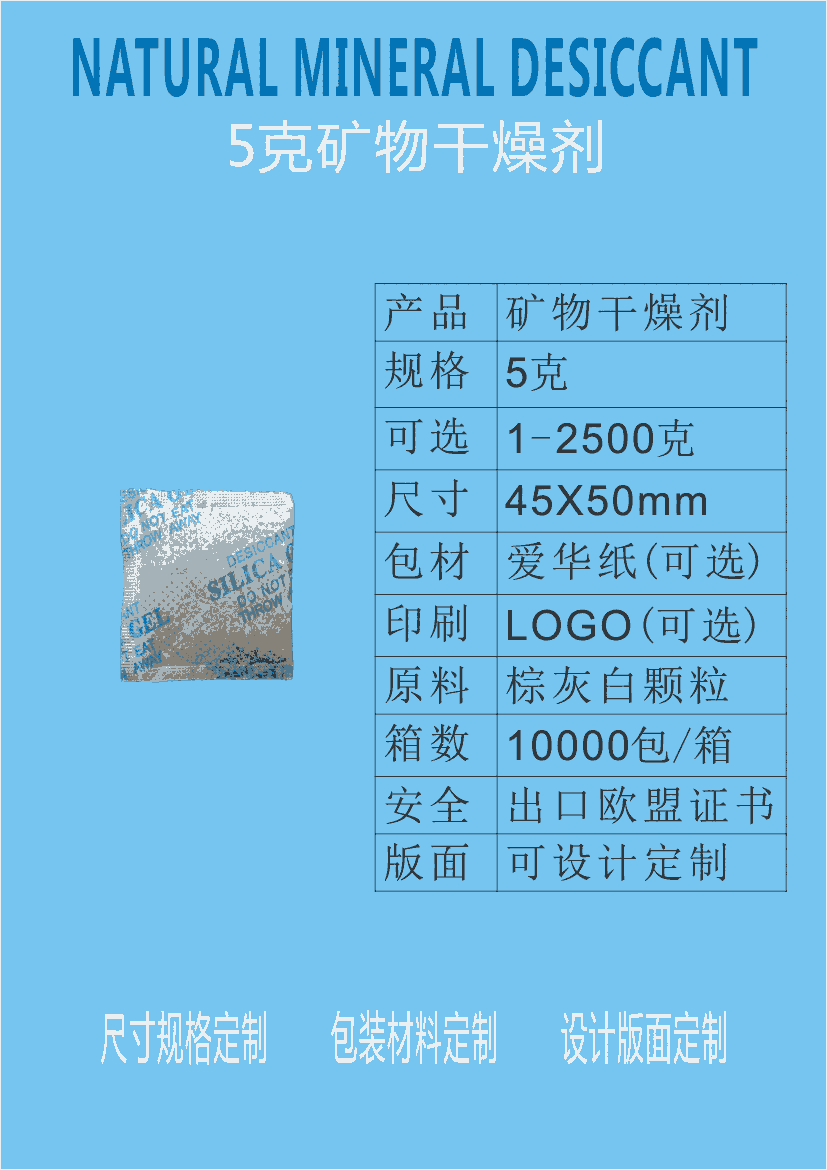 1/2/3克透明顆粒防潮劑 食品電子鞋子變色環(huán)保 硅膠干燥劑