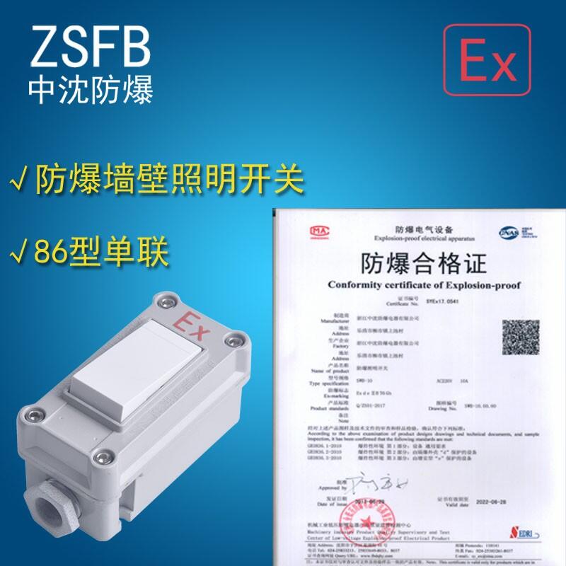 濰坊防爆照明開關10a/220v 單聯(lián)單控雙控雙聯(lián)一開二開三開86型