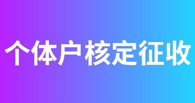  杭州個(gè)體戶核定 上海核定 降低綜合稅負(fù)