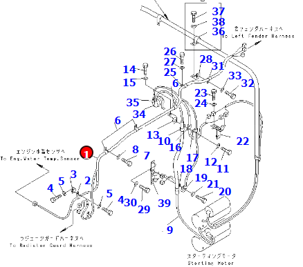 發(fā)動(dòng)機(jī)線束198-06-51162小松推土機(jī)D475A-3S