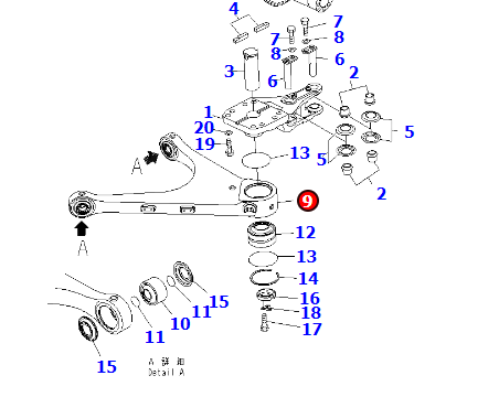 進(jìn)口自卸車HD785-7支架總成561-40-81111