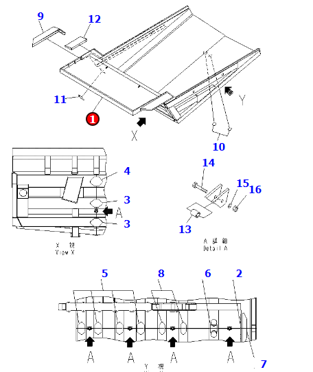 車(chē)身組件總成561-74-81103 適用于HD785-7