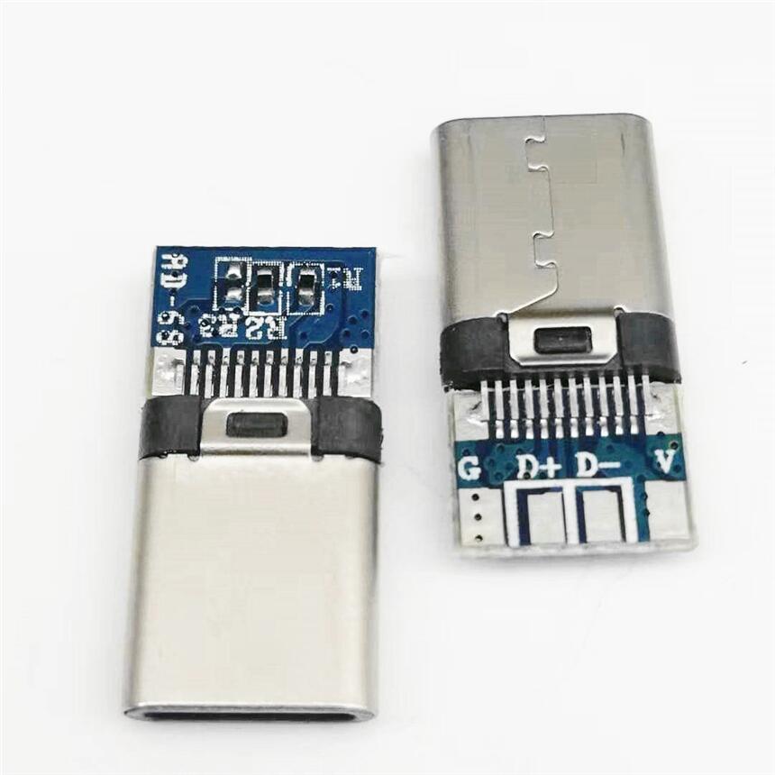 USB 3.1 TYPE-C 24pin夾板公頭 夾板0.81.0 帶PCB板 數(shù)據(jù)板