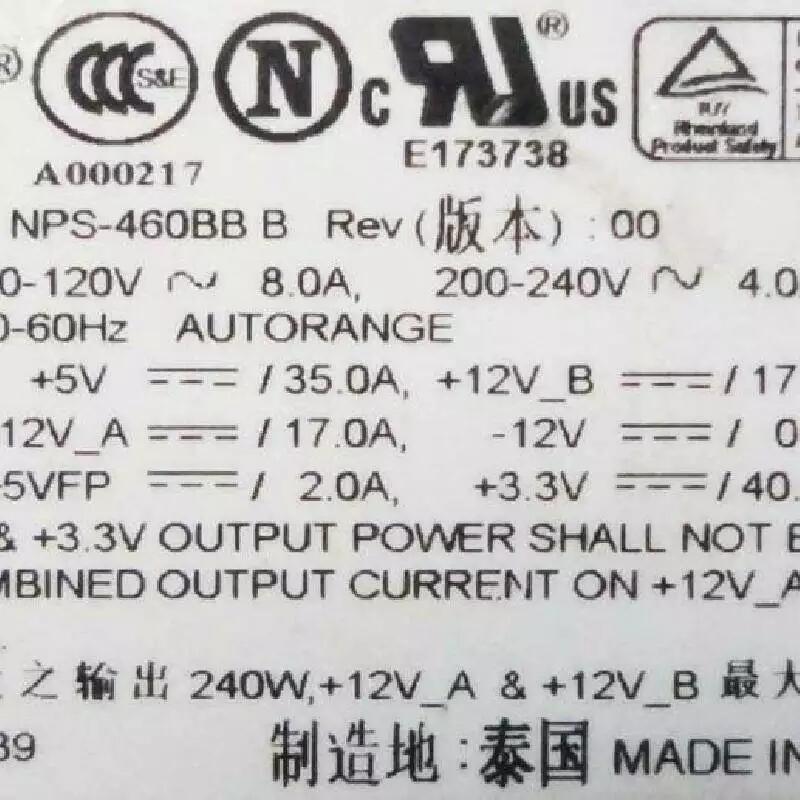 8P446 D0865 NPS-460BB B  Precision 650工作站電源