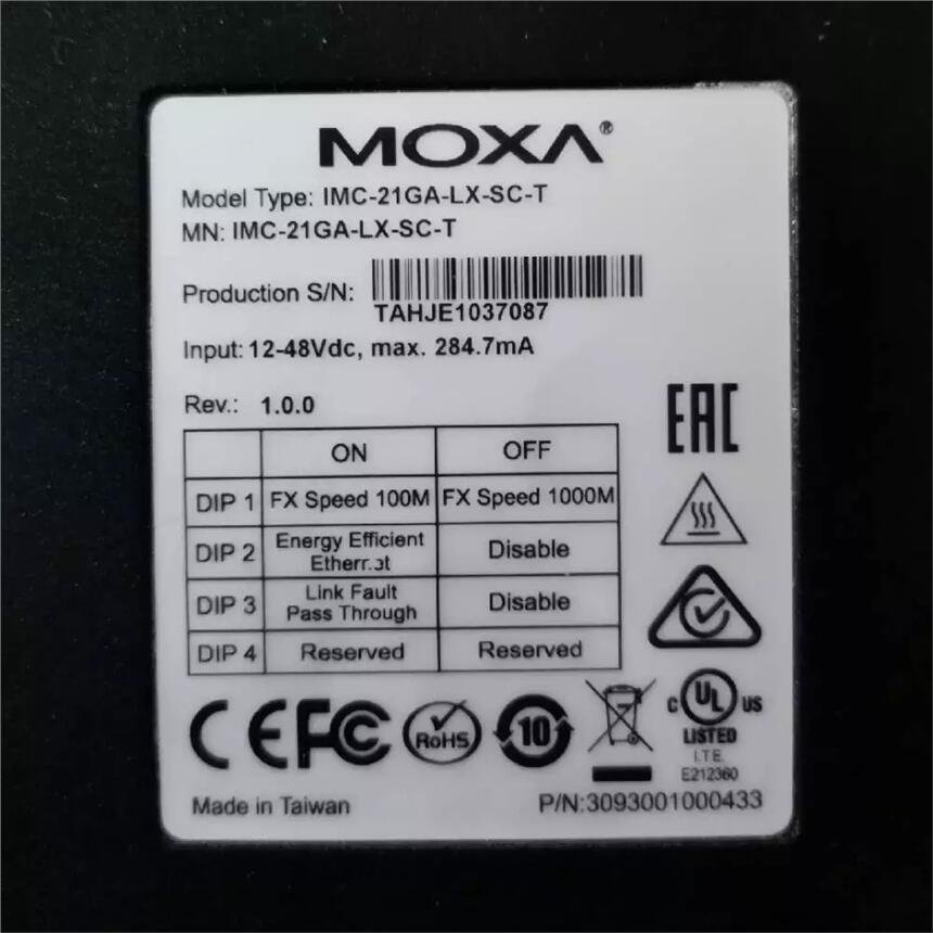 MOXA IMC-21GA-LX-SC-T 1000Base-SX工業(yè)級(jí)千兆光電轉(zhuǎn)換器