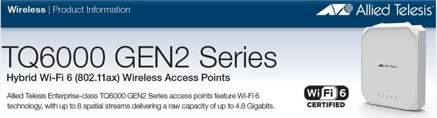 AT-TQ6702 GEN2 4x4 2.4GHZ and 8x8 5GHz  6無(wú)線AP