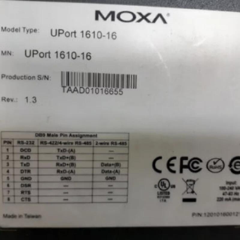 MOXA UPort1610-16 USB轉(zhuǎn)16串口RS-232轉(zhuǎn)換器