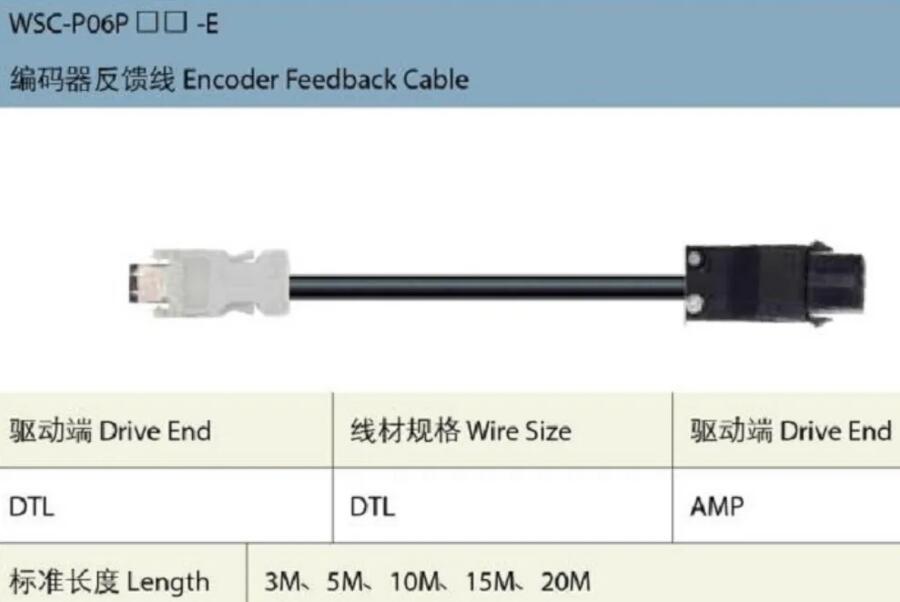 WSC-M02P05-E WSC-P06P05-E編碼器線WSC-M04P05-E制動線