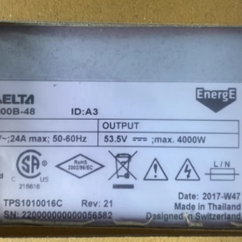 Delta Dpr4000B-48 53.5V 4000W 100-240V ģK