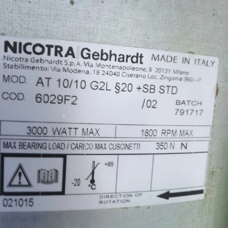 Nicotra Gebhardt AT 10/10 G2L 20+SB STD 風機