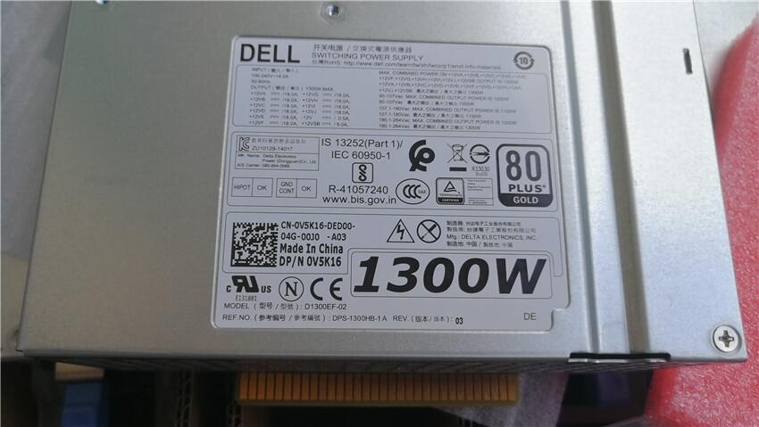 DELL 工作站電源 Y5K15 T31JM V5k16 D1300EF-00